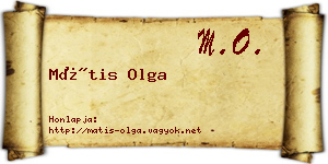 Mátis Olga névjegykártya